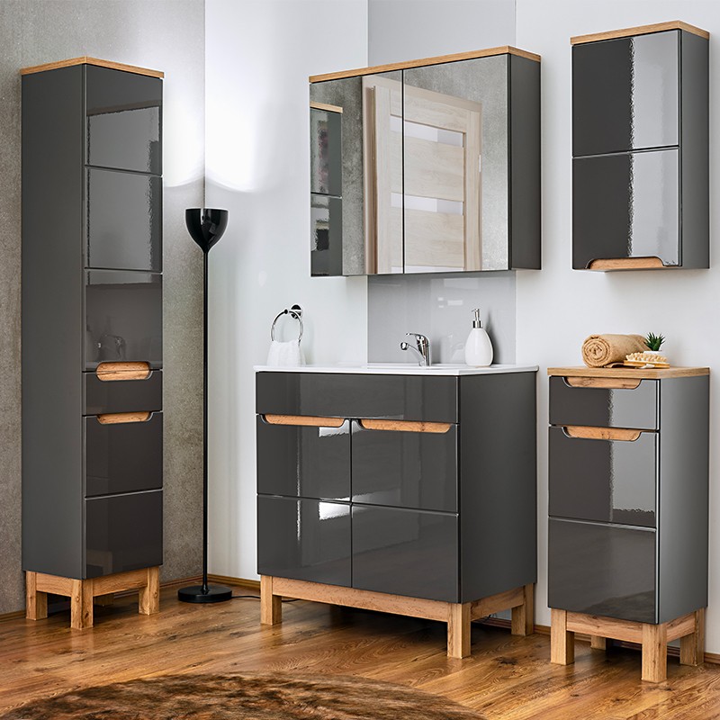 Table basse travertin et bois massif design naturel sur mesure pour un salon moderne