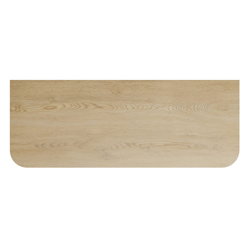 Plan vasque OVALIA CREMONA 120 cm – Finition chêne naturel, coins arrondis