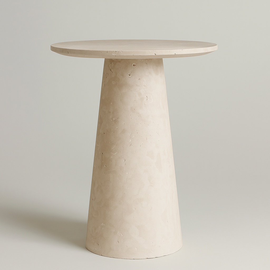 Table d'appoint SOLIA en Travertin Premium
