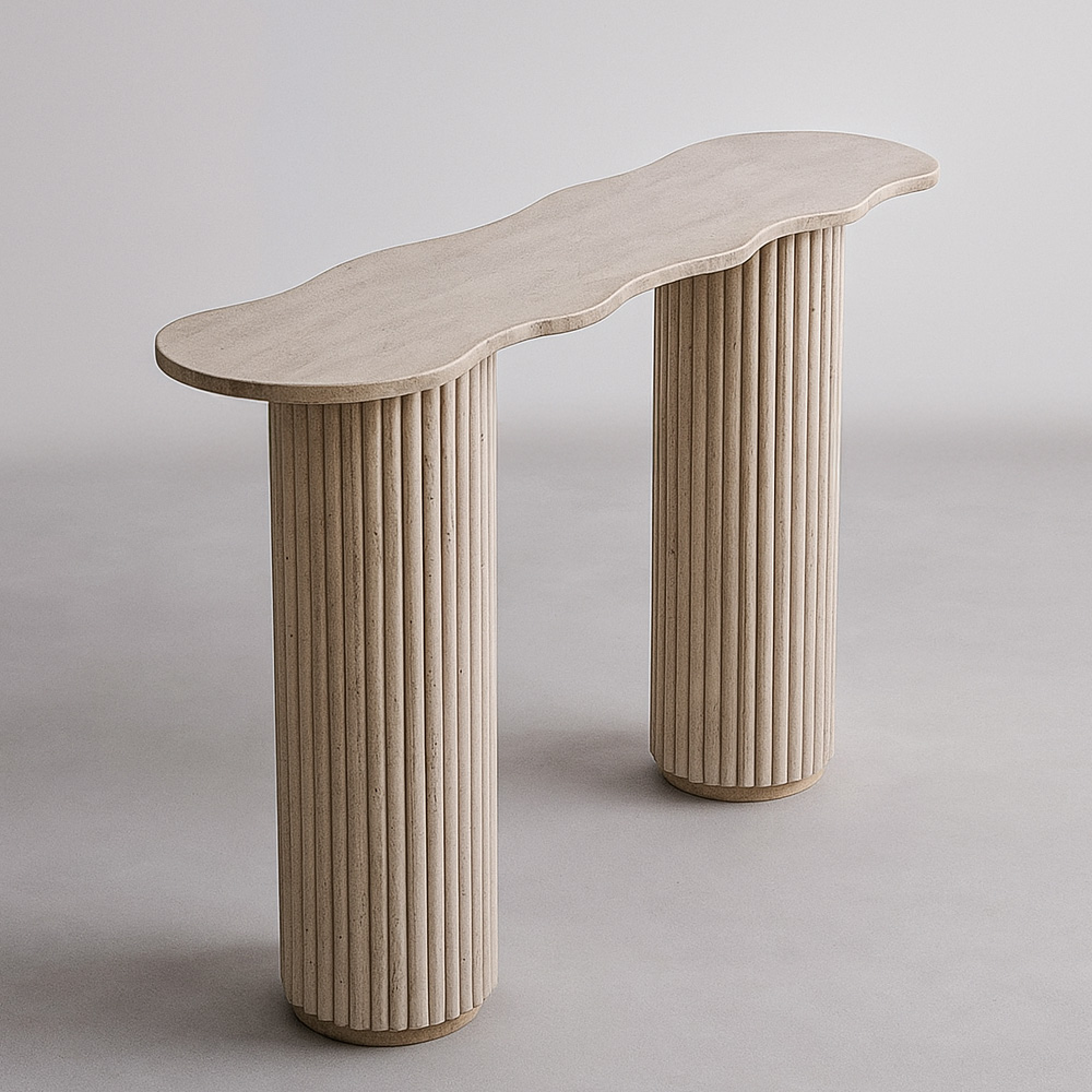 Console SKANDI en Travertin