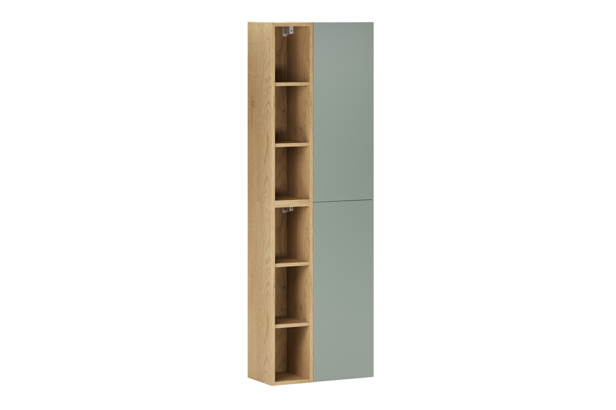 Ensemble meuble Aster GREEN avec Demi colonnes et étagère – Vert Mat