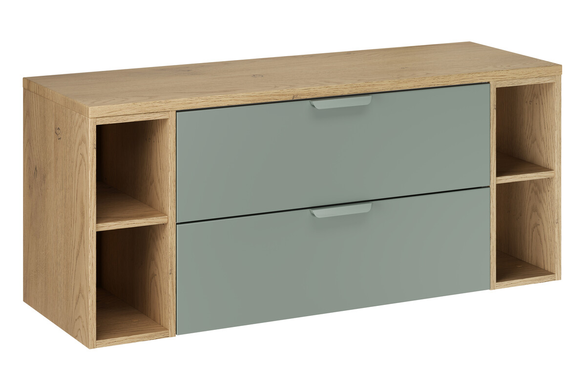 Ensemble meuble Aster GREEN 120 cm avec plan de toilette – Vert Mat
