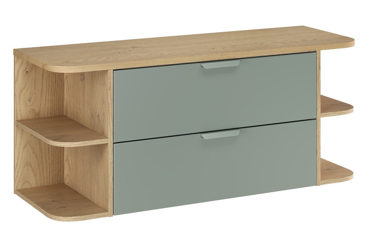 Ensemble meuble Aster GREEN 120 cm avec plan de toilette – Vert Mat