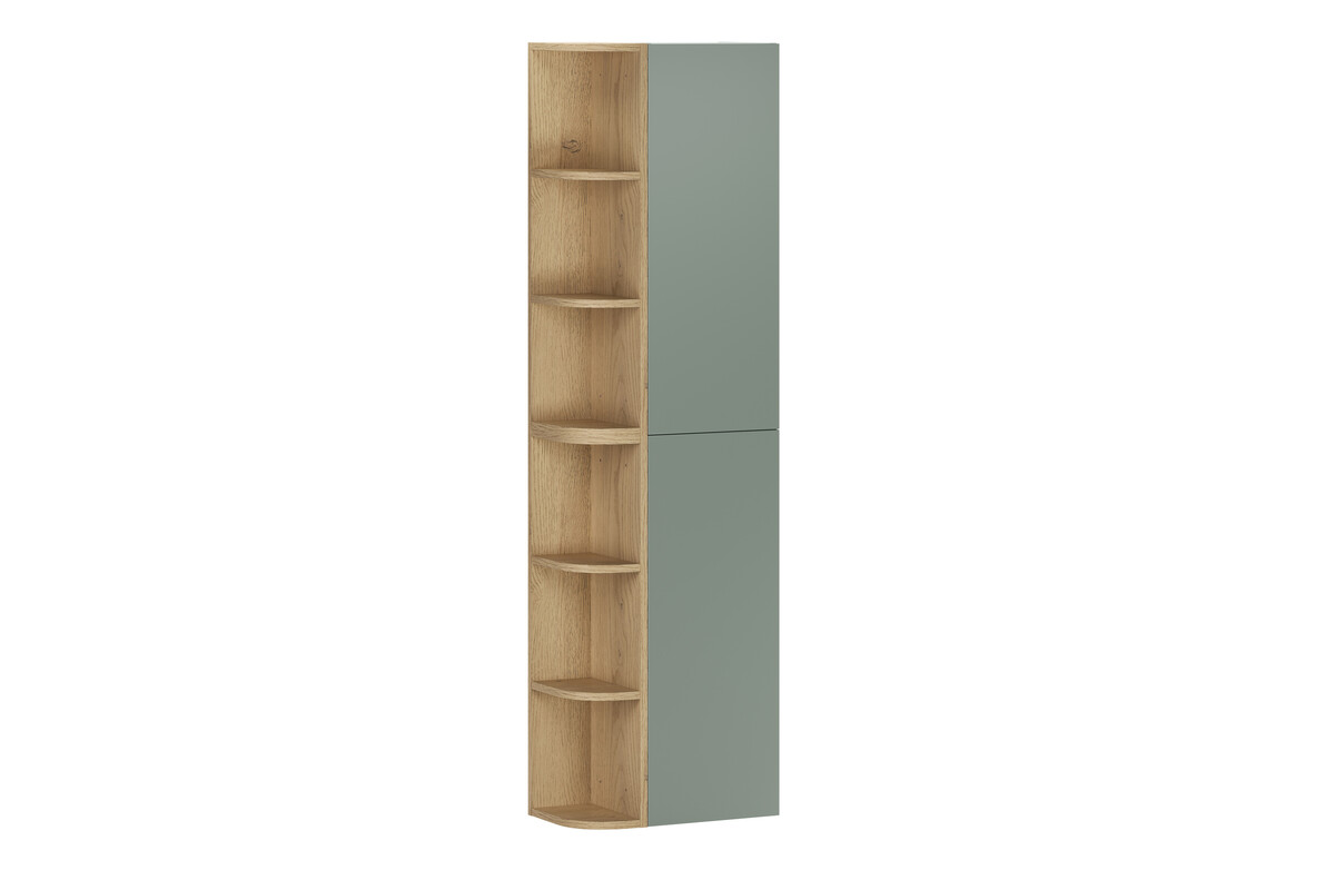 Ensemble meuble Aster GREEN avec Demi colonnes et étagère – Vert Mat