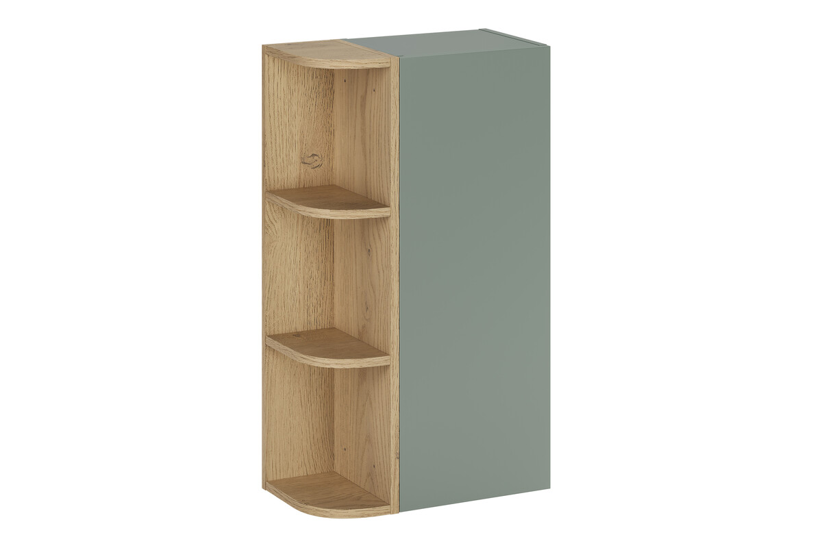 Ensemble meuble Aster GREEN avec Demi colonnes et étagère – Vert Mat
