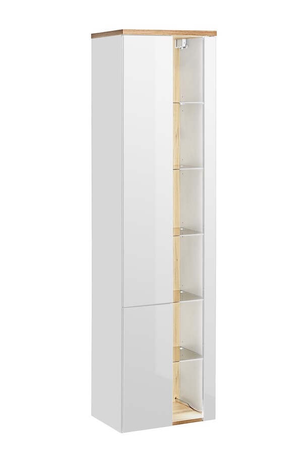 Armoire haute BAHAMA WHITE à 2 portes
