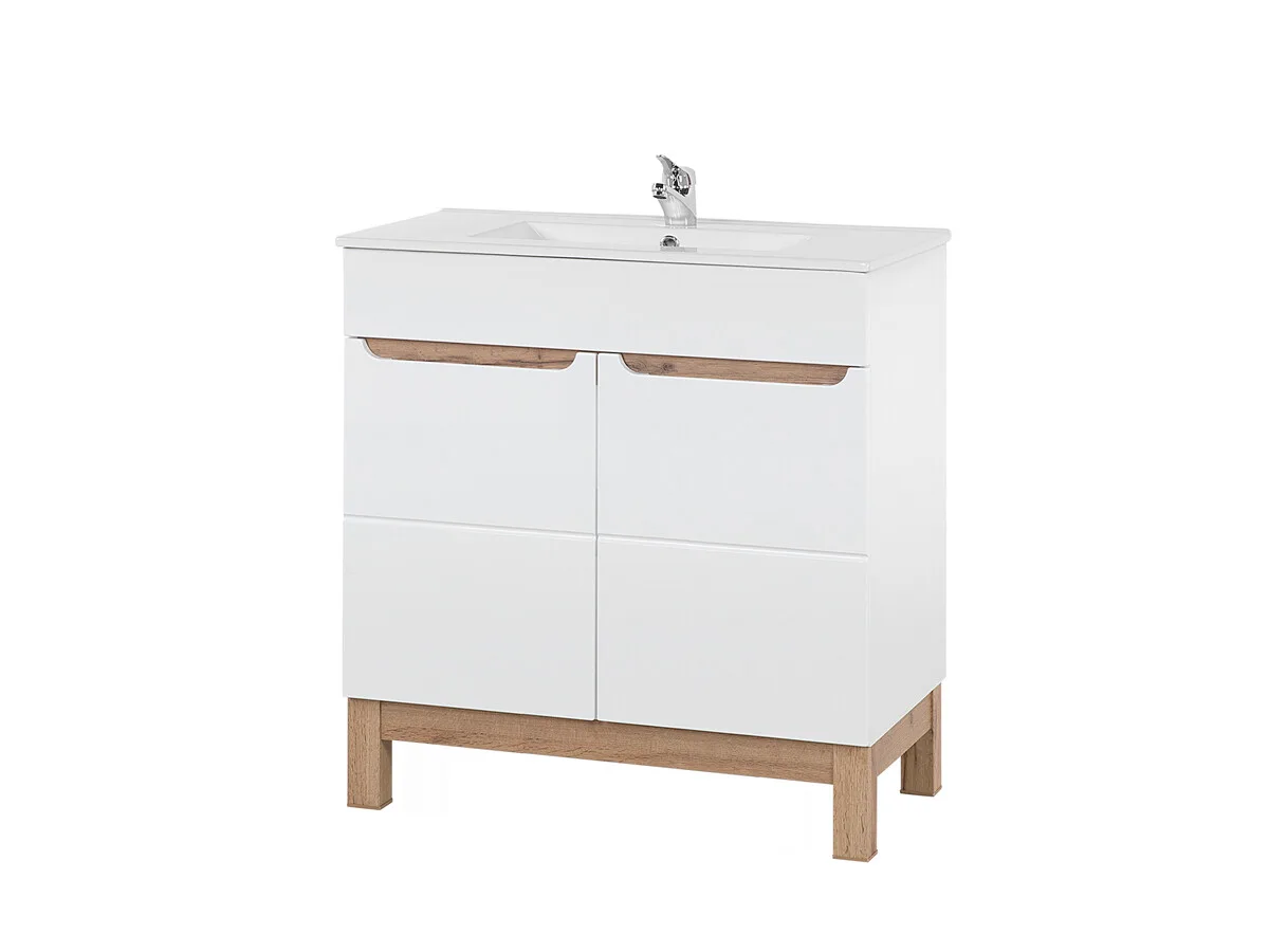 Ensemble de meubles Bali White 80 cm avec Vasque