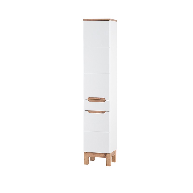 Colonne haute 2 portes 1 tiroir – Blanc – BALI WHITE