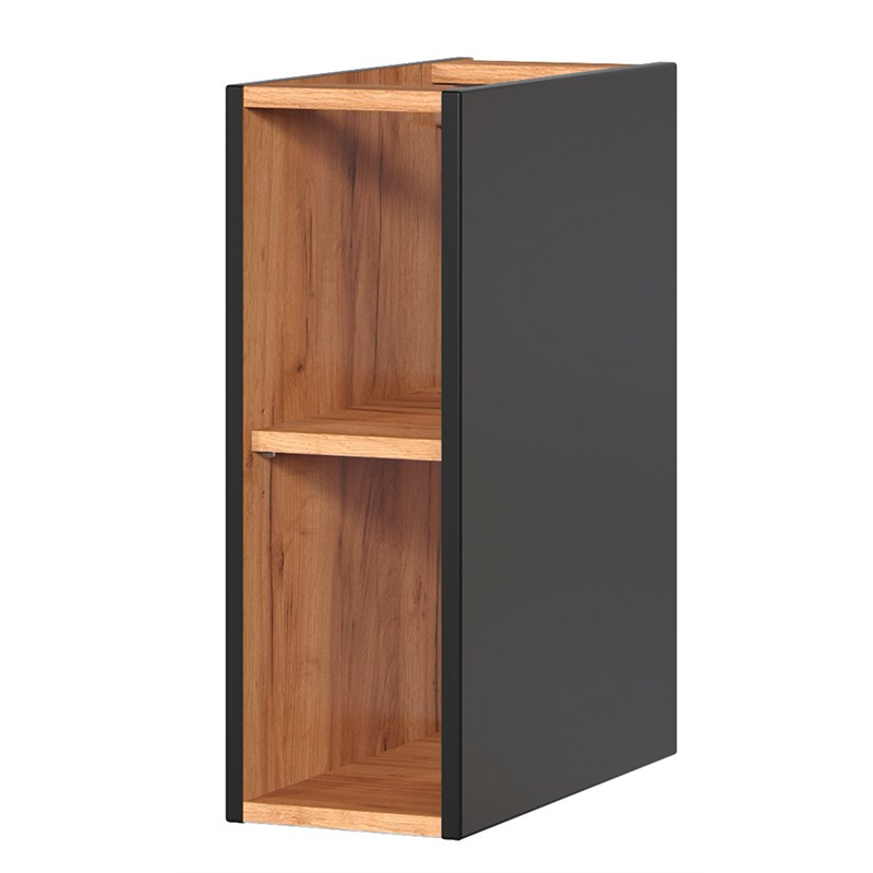 Meuble niche sous plan 20 cm finition noir mat Capri Cosmos