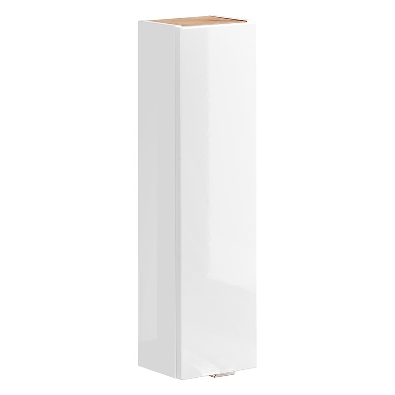 Meuble haut 20 cm 1 porte blanc brillant Capri White