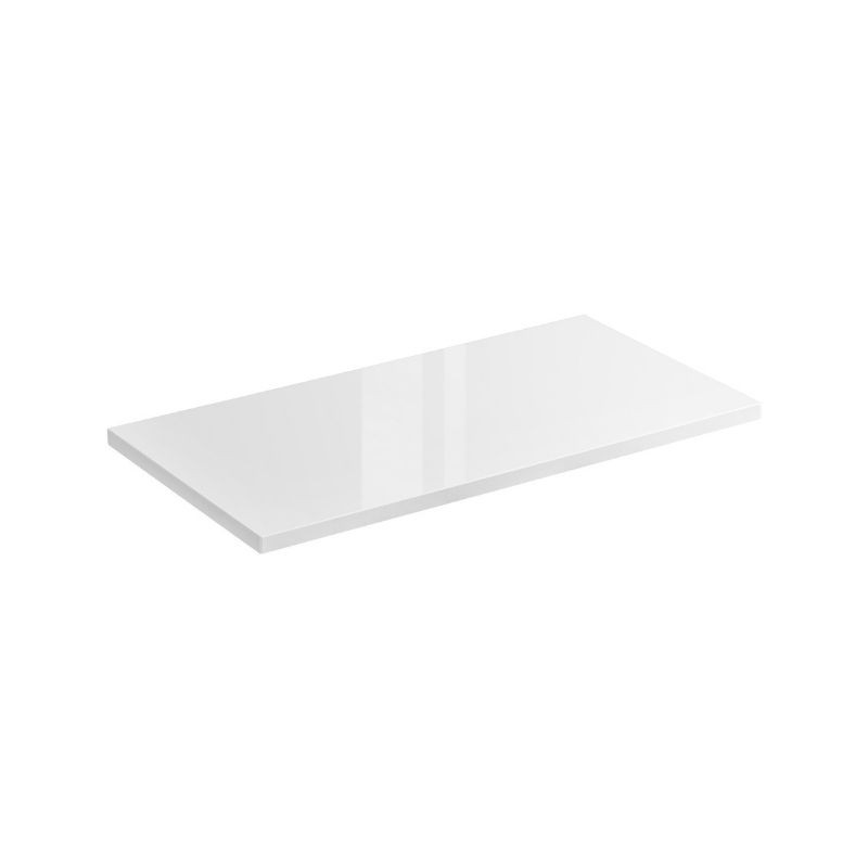 Plan de travail 120 cm finition blanc brillant Capri White
