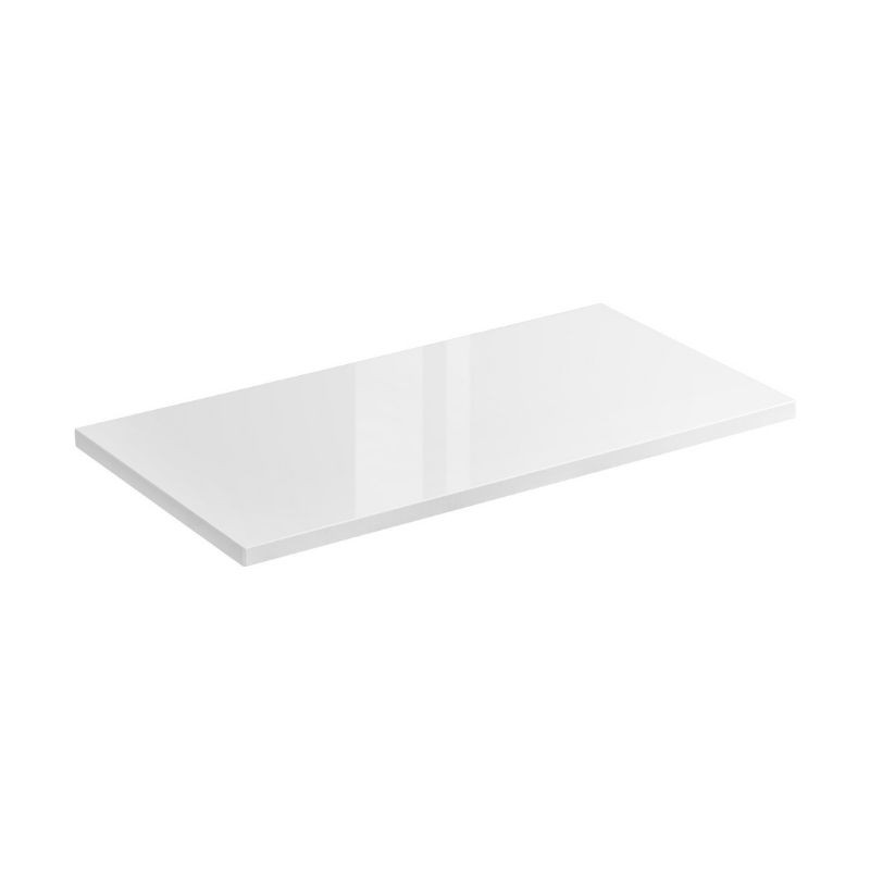 Plan de travail 140 cm finition blanc brillant Capri White
