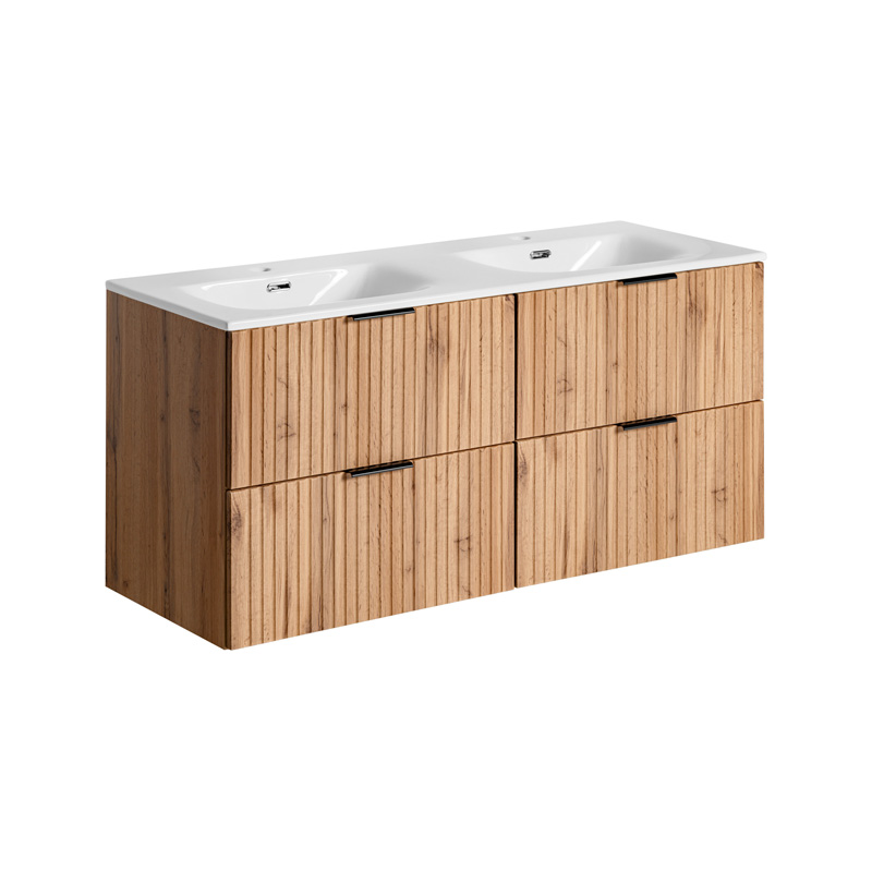 Ensemble meuble salle de bain 120 cm avec vasque SKY – ADEL OAK