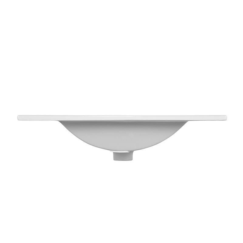 Vasque encastrable céramique blanche 80cm-2