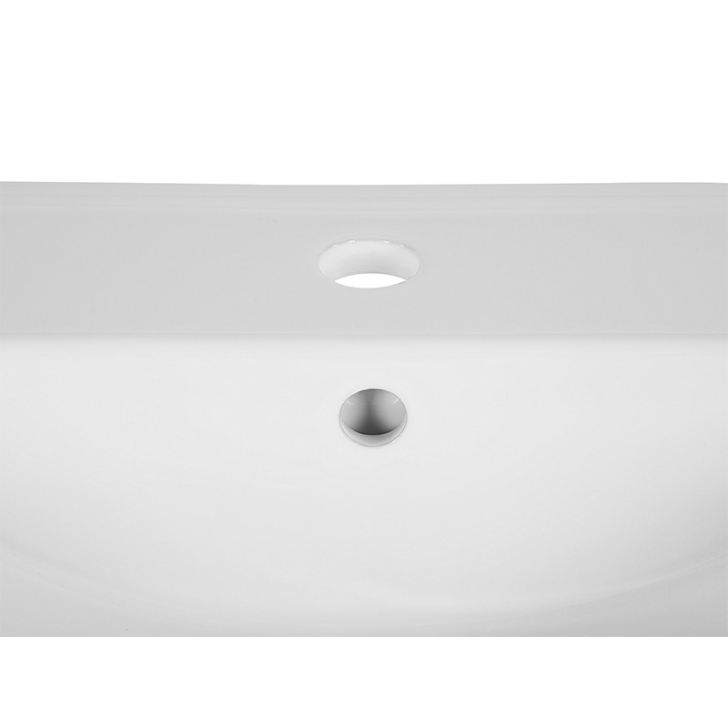 Vasque encastrable céramique blanche 80cm-6