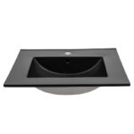 Vasque encastrable rectangulaire noir céramique 60cm